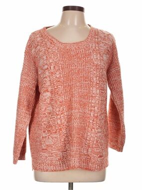 POL Oversized Creamsicle Knit Sweater